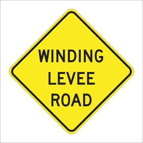 SW22-1 (CA) WINDING LEVEE ROAD SIGN