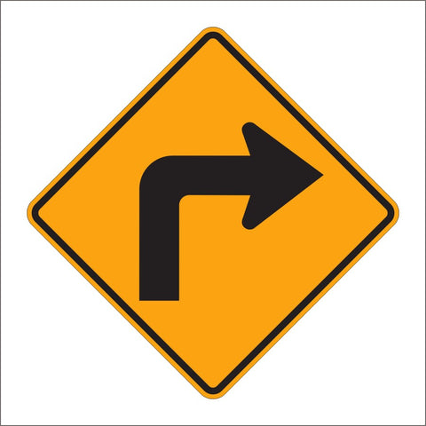 W1-1 RIGHT TURN SIGN