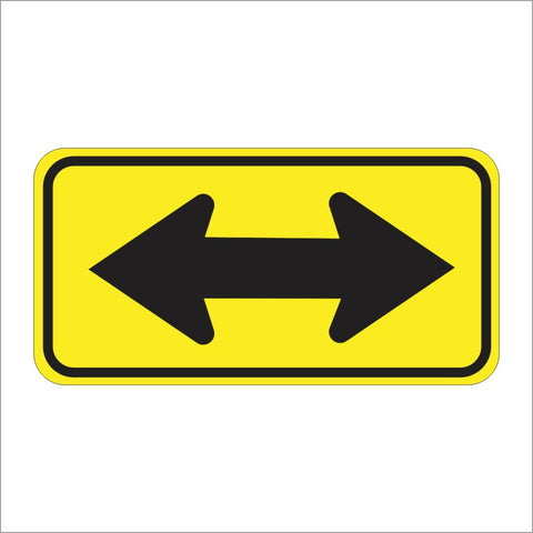 W1-7 LARGE ARROW (TWO DIRECTIONS) SIGN