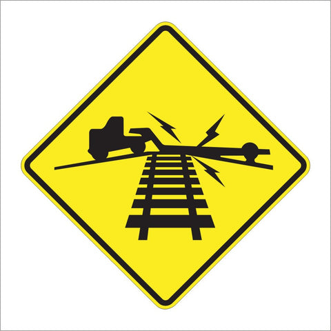 W10-5 LOW GROUND CLEARANCE RAILROAD CROSSING SIGN