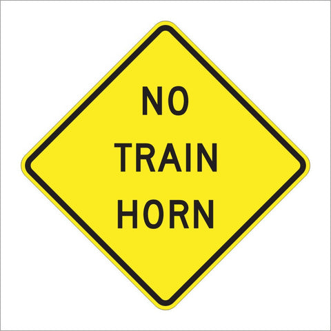W10-9 NO TRAIN HORN SIGN