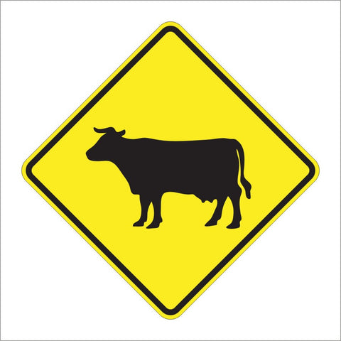 W11-4 CATTLE SIGN