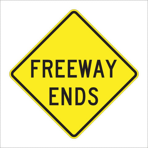 W19-3 FREEWAY ENDS SIGN – Main Street Signs, Athaco Inc.