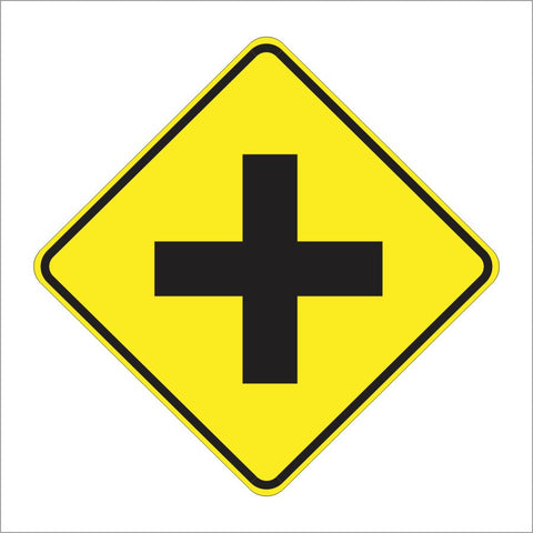 W2-1 CROSS ROAD SIGN