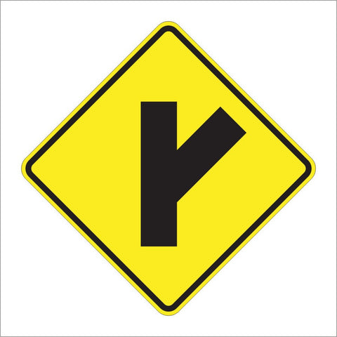 W2-3 RIGHT SIDE ROAD (DIAGNOL) SIGN