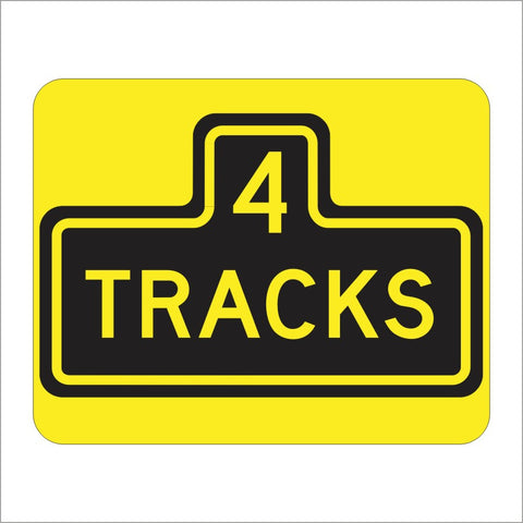 W48 (CA) NUMBER OF TRACKS SIGN