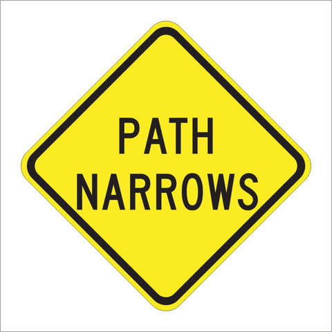 W5-4A PATH NARROWS SIGN