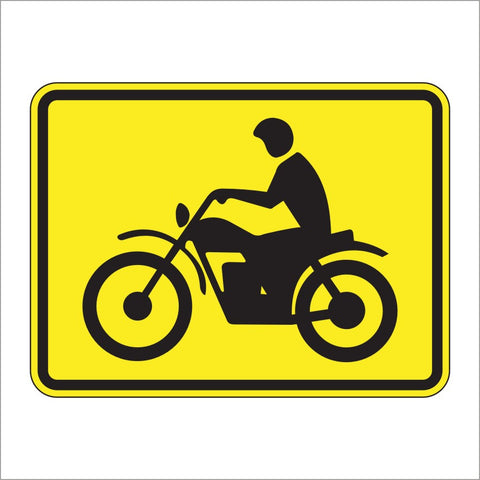 W8-15P MOTORCYCLE PLAQUE SIGN