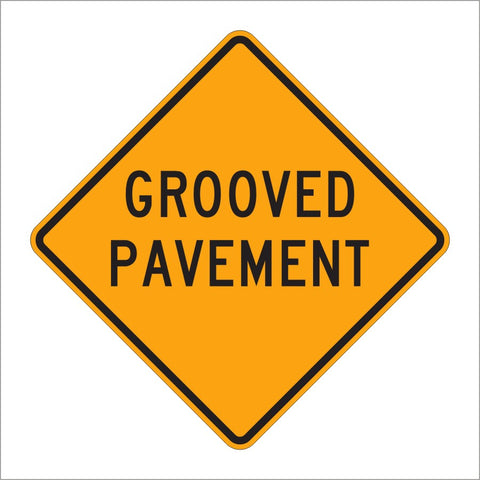 W8-15 GROOVED PAVEMENT SIGN