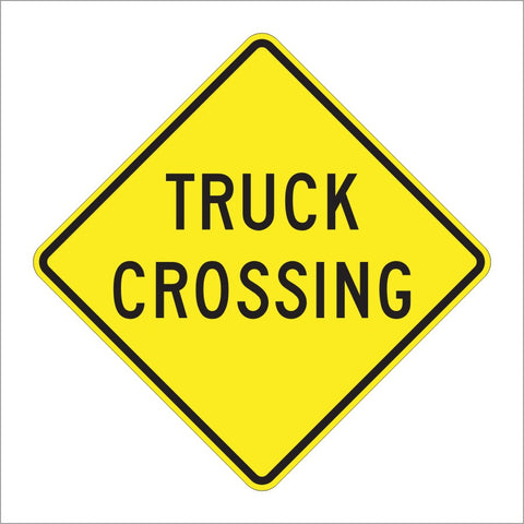 W8-6 TRUCK CROSSING SIGN