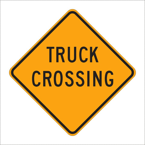 W8-6 TRUCK CROSSING SIGN