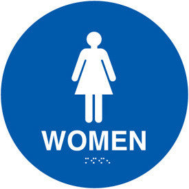 12" Womens Restroom Door Sign