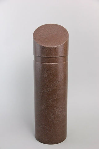 Innoplast 11" x 39" Brown (Dark Monzonite) Granite Decorative Slant Top Bollard Cover (11.15" ID) (Max pipe height - 27")