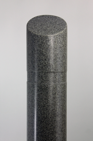Innoplast 7" x 65" Charcoal Grey (Ash #9966) Granite Decorative Slant Top Bollard Cover (7.1" ID x .188" wall)