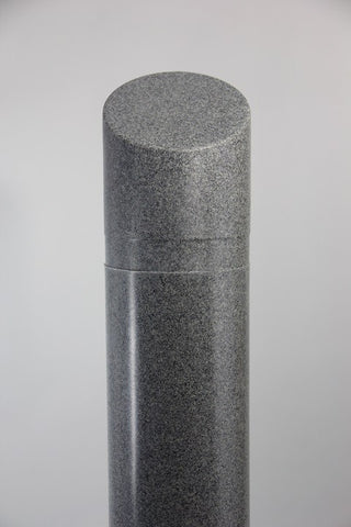 Innoplast 8" x 65" Charcoal Grey (Ash #9966) Granite Decorative Bollard Cover with Slant Top (9.125" ID x .188" wall)