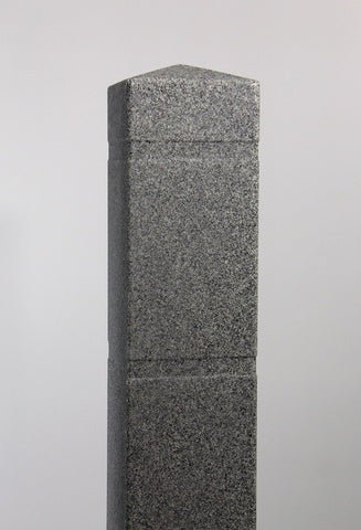 6.5" x 60" Charcoal Grey (Ash #9966) Square Granite Decorative Bollard Cover (6.5" ID x .188" wall)