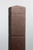 Innoplast 6.5" x 60" Brown (Dark Monzonite #14042) Square Granite Decorative Bollard Cover (6.5" ID x .188" wall)