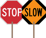 Stop / Slow Paddles 18"